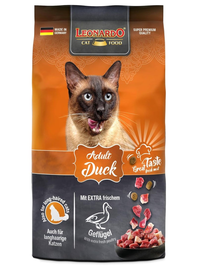 ليوناردو طعام ليوناردو هوليستيك الجاف مع بط طازج للقطط البالغة 300 جرام - Image 1