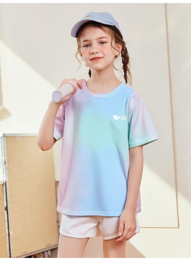 mini bala mini bala Unisex Kids Cooling T-Shirts Breathable Summer Tee for Young Girls Boys  - Image 2