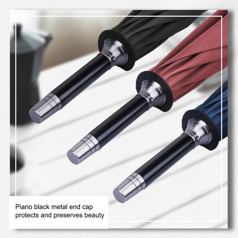 G4Free 52/62inch Wooden J Handle Golf Umbrella Windproof Classic Stick Wedding Cane Umbrellas, Auto Open Cane Hook Handle - Image 4