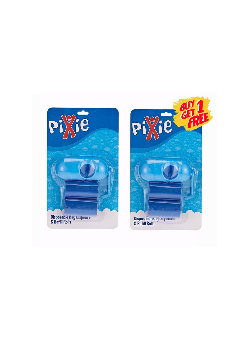 Pixie - Disposable Dispenser Bag & Refill Pack of 2 - Blue - Image 4
