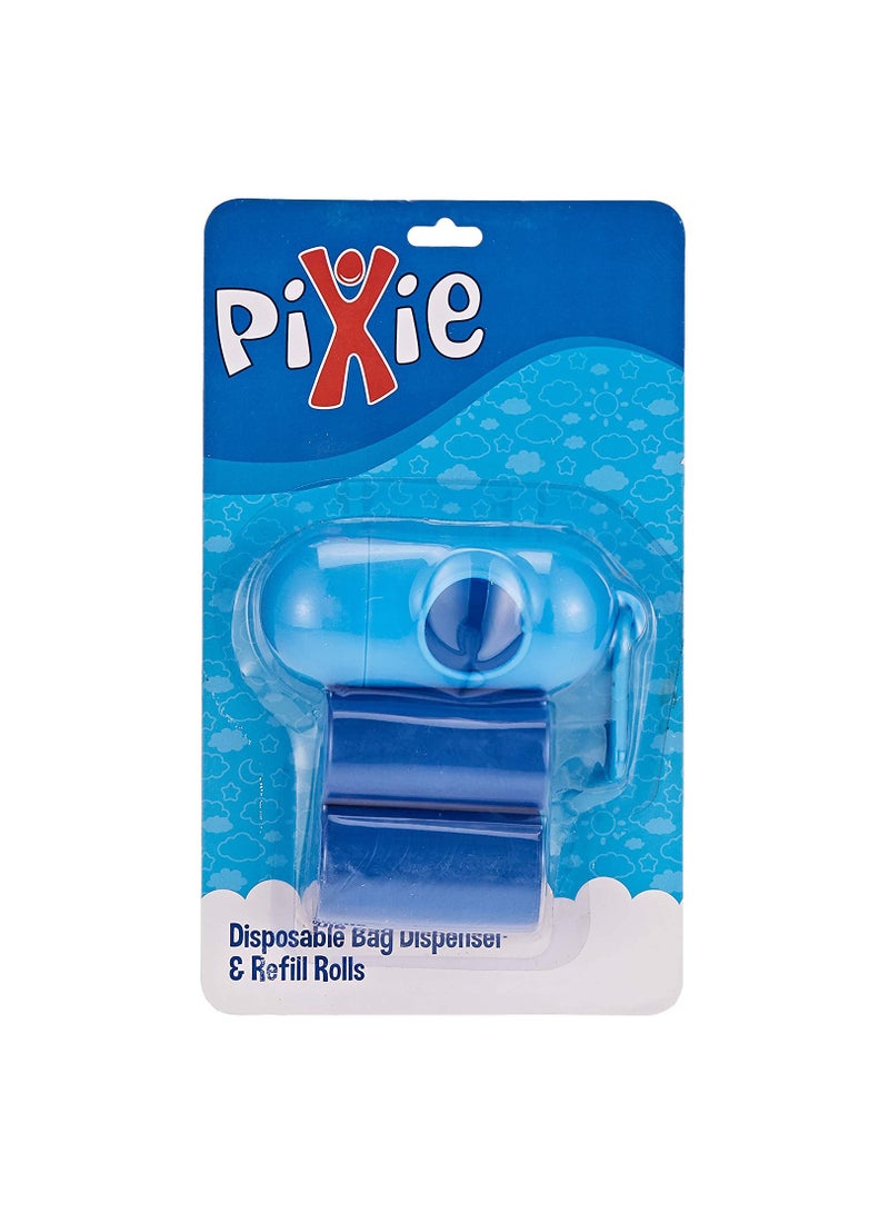 Pixie - Disposable Dispenser Bag & Refill Pack of 2 - Blue - Image 2