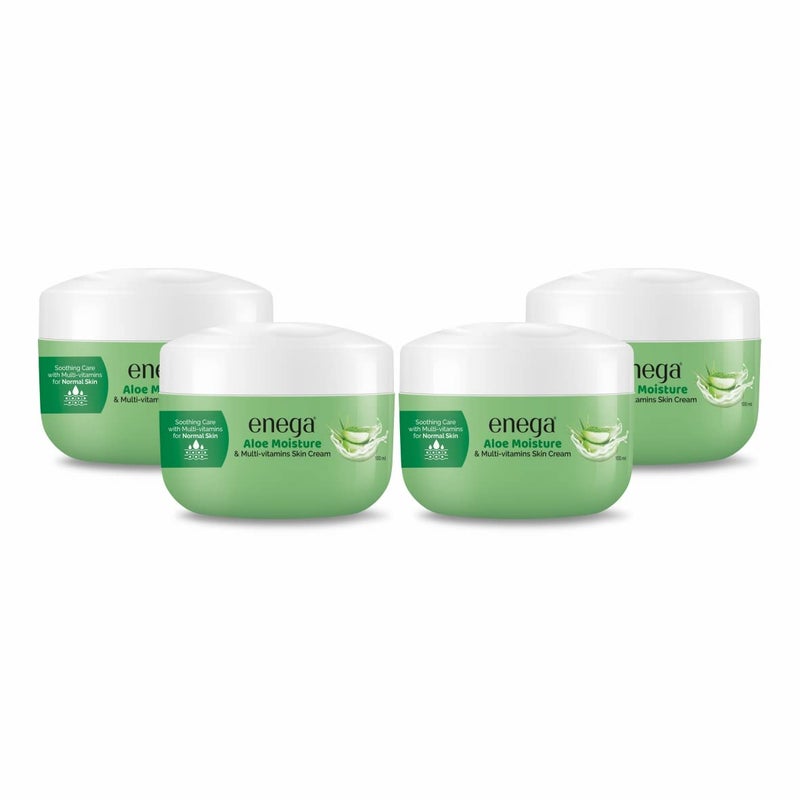 Enega Aloe Moisture MultiVitamins Skin Cream For All Skin Type For Men Women 100ML Pack of 3300ML - Image 1
