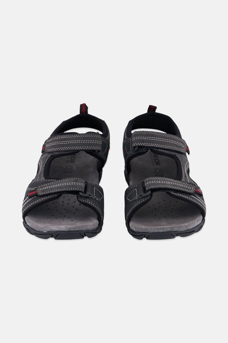 GEOX Men Velcro Closure Casual Sandals, Grey  - Image 2