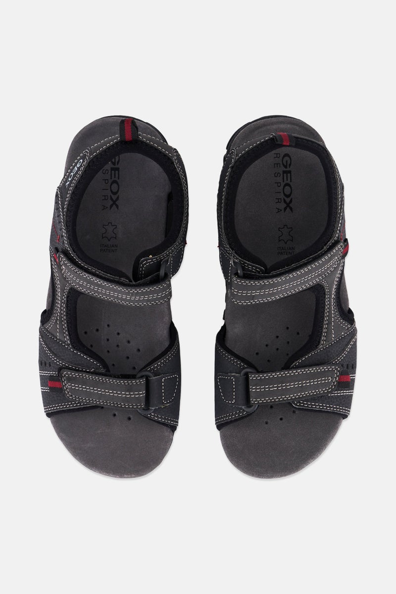 GEOX Men Velcro Closure Casual Sandals, Grey  - Image 4