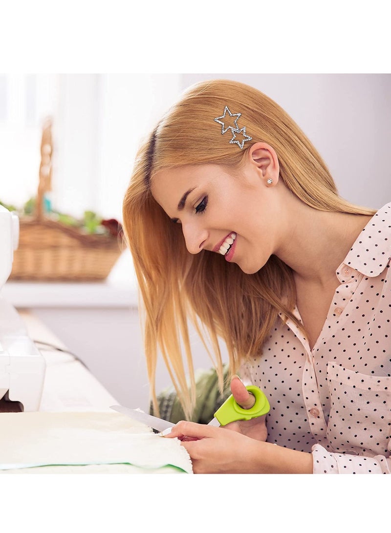 SYOSI Star Hair Clips Pins, Star Hair Barrettes, Metal Star Hair Clip, Exquisite Headpieces, Rhinestone Hairpin, Silver Golden Hollow Geometric Hair Pins for Women Girls Hair Accessories Styling - Image 2