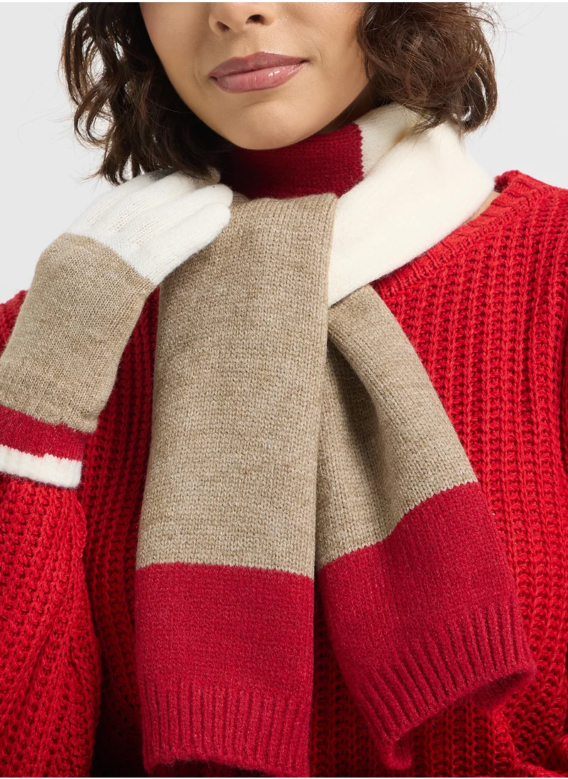 ELLA 3 Pack Set With Winter Pompom Beanie ,Scarve & Glove Set