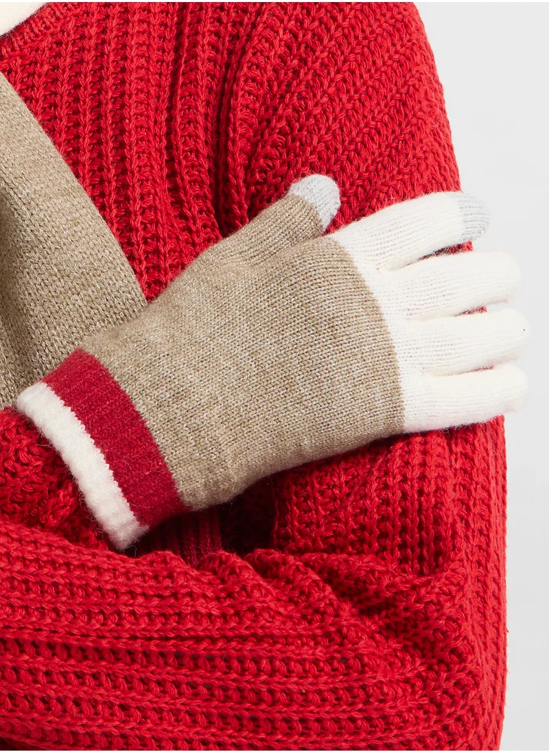 ELLA 3 Pack Set With Winter Pompom Beanie ,Scarve & Glove Set