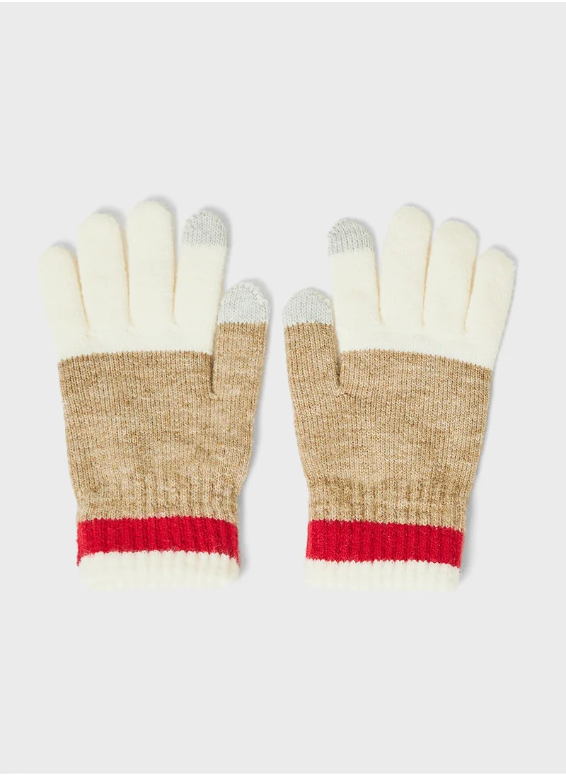 ELLA 3 Pack Set With Winter Pompom Beanie ,Scarve & Glove Set