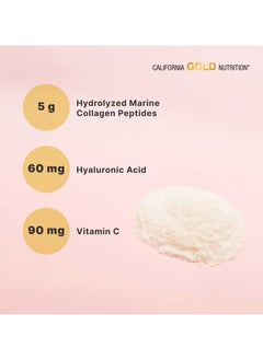 California Gold Nutrition CollagenUP Hydrolyzed Marine Collagen Peptides With Hyaluronic Acid And Vitamin C Unflavored 464 G  - Image 5