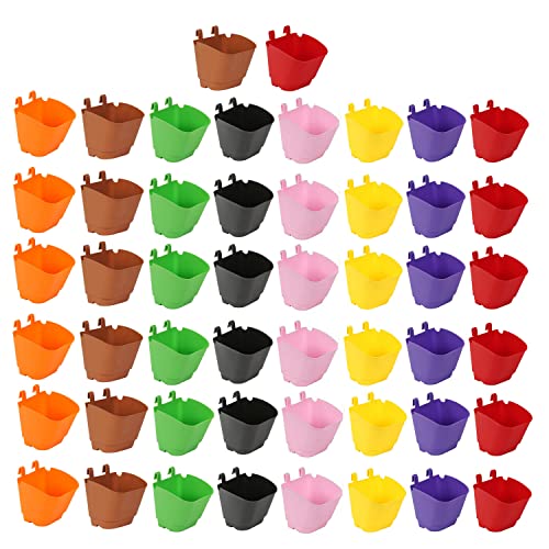 CAPPL Plastic Vertical Garden Wall Hanging Pot, Standard, 50 Pcs, (Multicolour) - Image 1