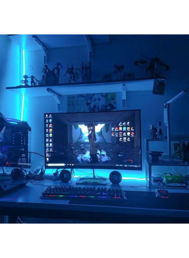 شريط إضاءة ليد بلون أزرق بطول 5 متر 12 فولت SMD5050 300 مصباح مقاوم للماء بتصنيف IP65 م - Image 2