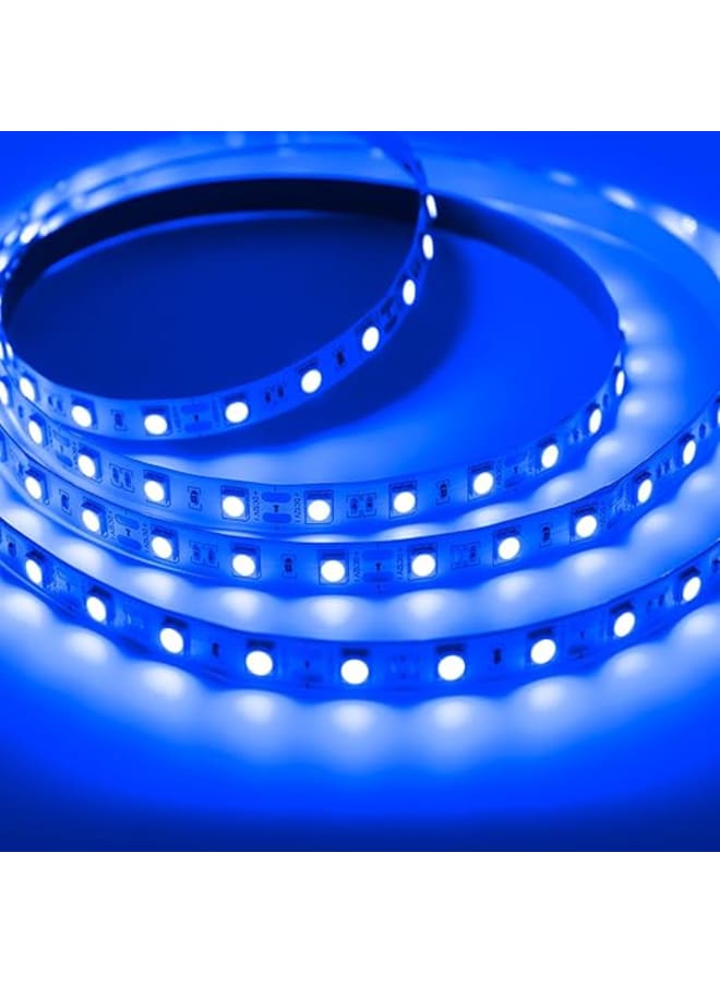 شريط إضاءة ليد بلون أزرق بطول 5 متر 12 فولت SMD5050 300 مصباح مقاوم للماء بتصنيف IP65 م - Image 1