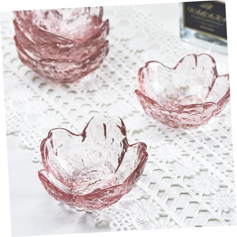 6 Piece Cherry Blossom Glass Sauce Dishes Set Dipping Plates for Soy Sauce Seasoning Dishwasher Safe - Image 5