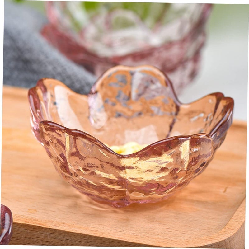 6 Piece Cherry Blossom Glass Sauce Dishes Set Dipping Plates for Soy Sauce Seasoning Dishwasher Safe - Image 4