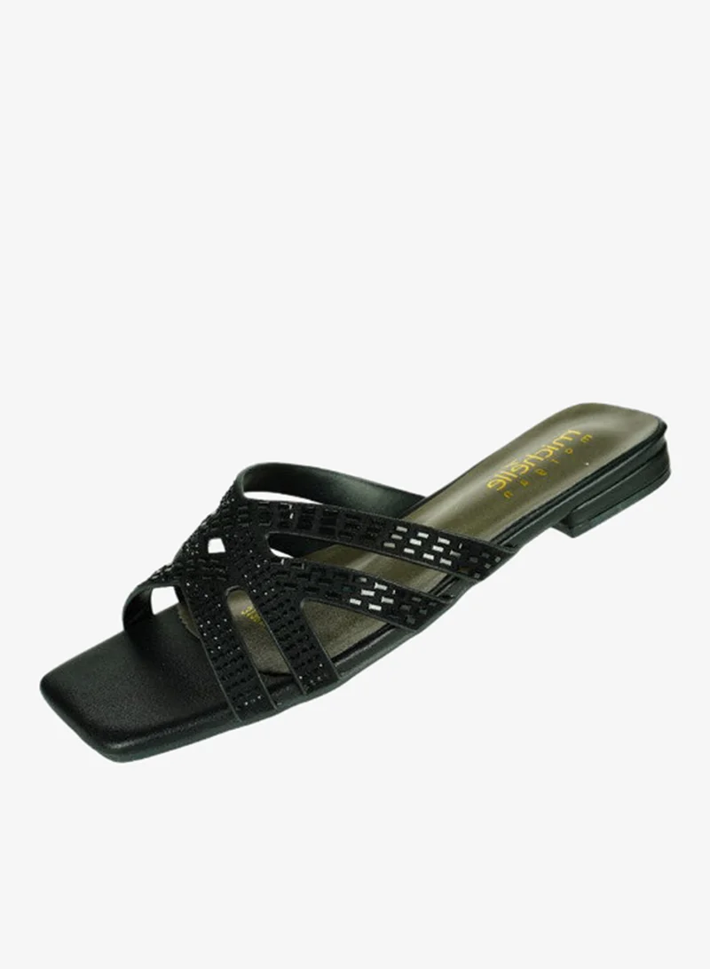 Michelle Morgan 092-2679 Michelle Morgan Ladies Sliders 313RJ369 Black