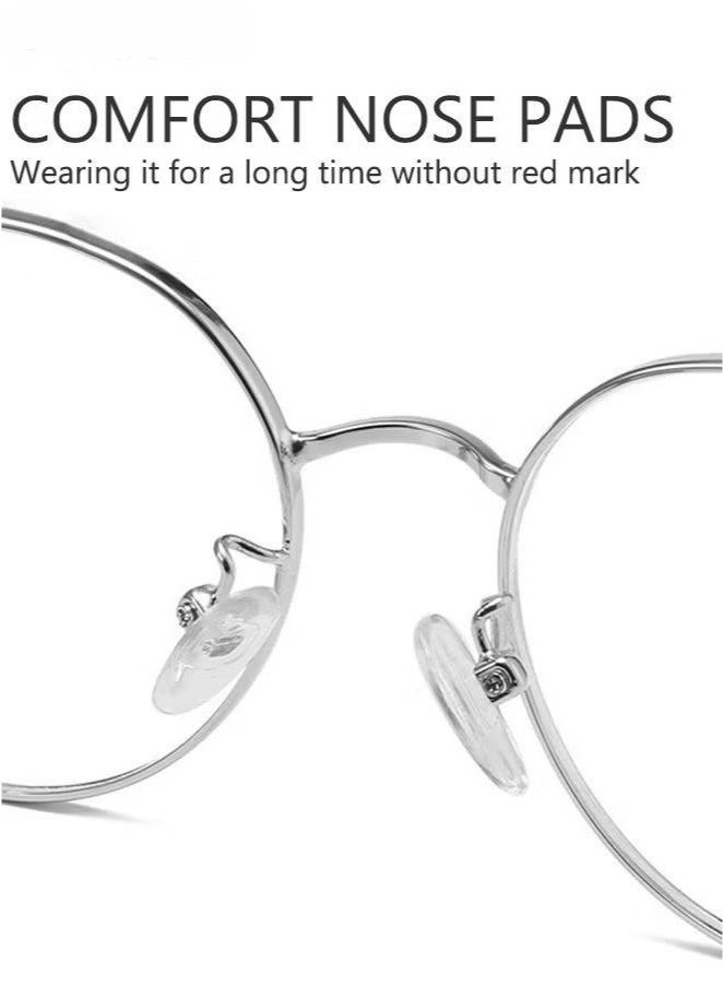 Generic Kids Blue Light Blocking Glasses, Anti Eyestrain Computer Glasses, Gaming Eyewear UV400 Protection with Light Weight Metal Frame for Boys Girls and Children Age 3-12, Silver  - Image 5