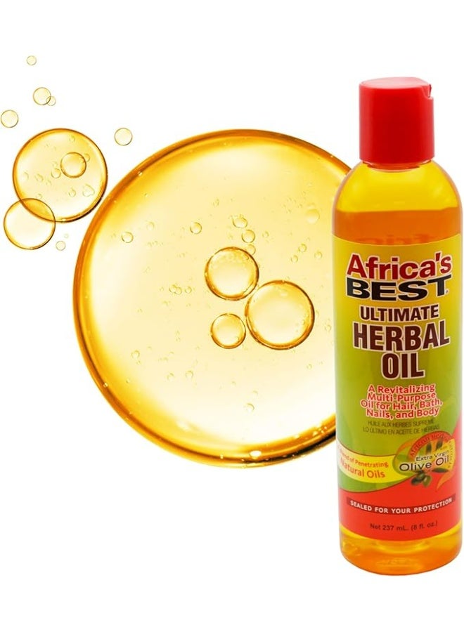 Africas Best Ultimate Herbal Olive Oil – Hair & Scalp Nourishment, Shine & Moisture Care – 237 ml - Image 3