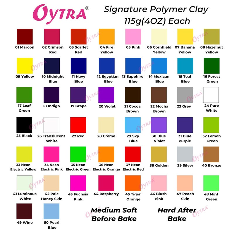Oytra Oytra Polymer Clay 125 Grams Signature for Jewellery Earrings Making Oven Bake (Black)  - Image 3