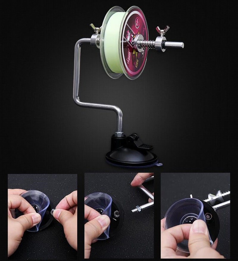 SLMOZKA Fishing Line Spooler Silver Reel Winder Spool Tackle Winder spooling Station Winding System Ultimate Line (A-with Suction Cup) - Image 3