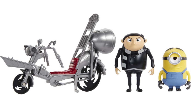 Minions The Rise of Gru Movie Moments Pedal Power Gru Approx 4in10cm Action Figure Interactive Toy with Articulation  Movie Scene Accessories Great Gift for 4 Years  Older Minion Fans - Image 5