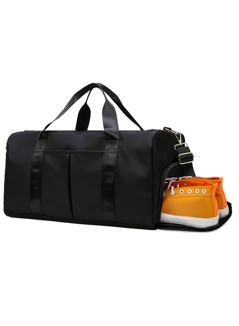 NOVOLAN NOVOLAN Sports Gym Bag with Shoes, Duffel Bag with Shoes Compartment, Multi Pocket for Wet and Dry Separation, Special Flap for Shoes, Large Capacity Gym Bag for Men and Women Sports Gym (Black)  - Image 1