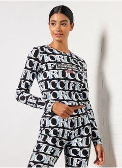 NAPAPIJRI x FIORUCCI All-Over Print Crop T-Shirt  - Image 1
