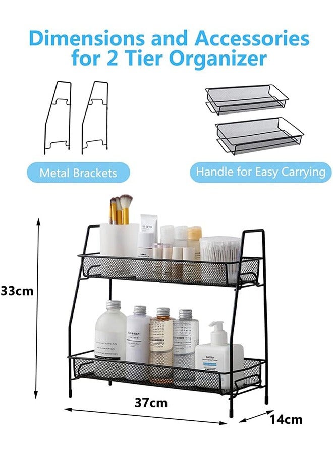 جارلو منظم سطح الطاولة لمنضدة الحمام، منظم غرفة النوم، منظم رف التوابل لرف طاولة المطبخ. - Image 2