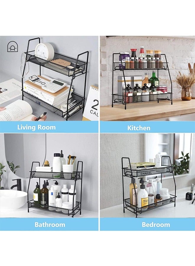 جارلو منظم سطح الطاولة لمنضدة الحمام، منظم غرفة النوم، منظم رف التوابل لرف طاولة المطبخ. - Image 3