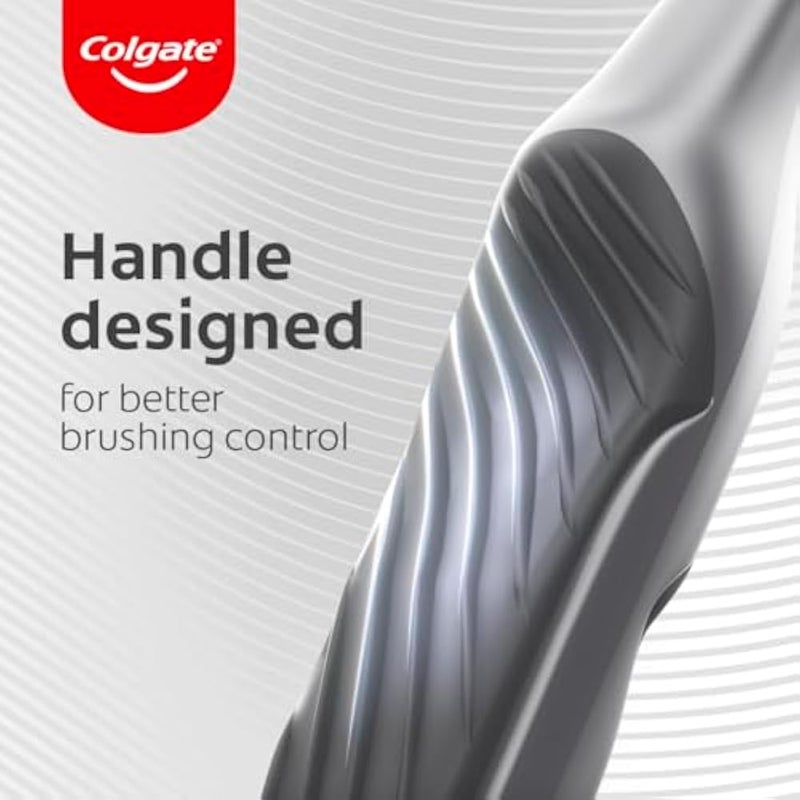 Colgate Slim & Soft Charcoal Toothbrush Value Pack 2 Pieces - Assorted Colors Manual Adult - Image 5
