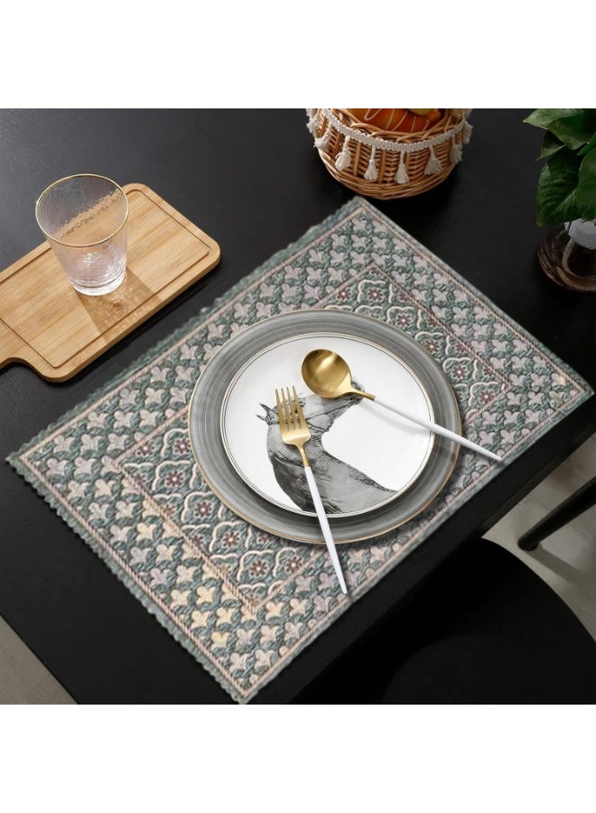 YELLOW DRAPES Luxury Table Mats Soft & Breathable Fabric – Durable, Washable & Stylish (6PCS) - Image 2