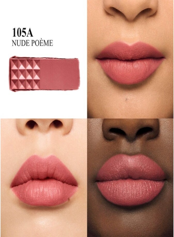 VALENTINO Spike Valentino Buttery Matte Lipstick 28.3g, 105A | Long-Wear Hydrating Matte Lip Color - Image 2