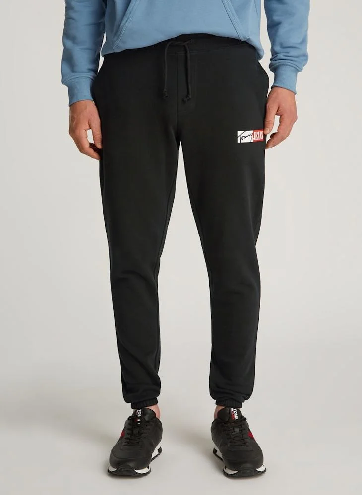 تومي جينز Graphic Logo Drawstrings Sweatpants