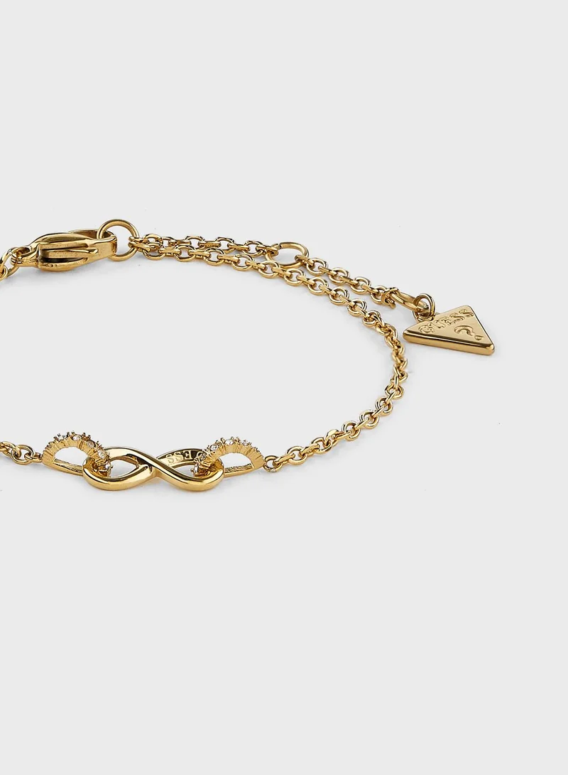 GUESS Infinity Pave Links Bracelet