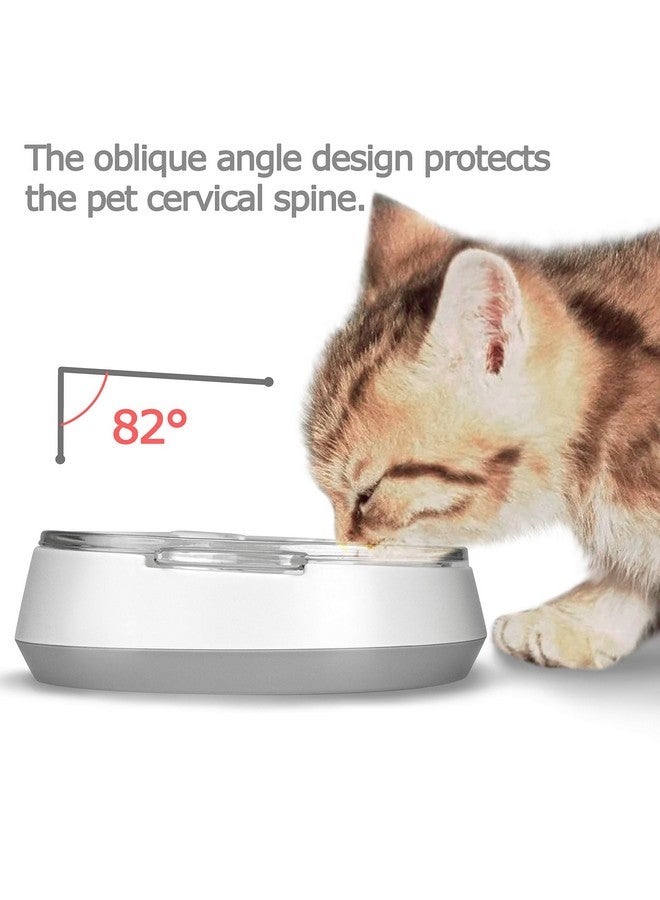 ستار أوعية طعام القطط الزجاجية الصغيرة، وعاء ماء ضحل للقطط والقطط والجراء والكلاب الصغيرة، وعاء طعام شفاف للحيوانات الأليفة، يعزز ترطيب الحيوانات الأليفة، تصميم متين ومستقر، يحمي العمود الفقري للحيوان الأليف، آمن للغسل في غسالة الأطباق - Image 4