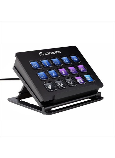 Stream Deck Classic - Live production controller with 15 customizable LCD keys and adjustable stand, trigger actions in OBS Studio, Streamlabs, Twitch, YouTube and more, works with PC/Mac