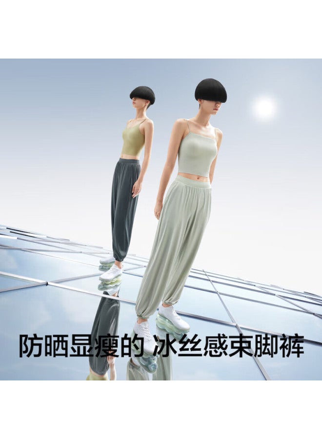 Bananain Jiaonei Liangpi 302 Cool Women's Casual Pants, Cool-feeling, Sun-protective, Breathable, Comfortable, Elastic, Slimming, High-waisted, Athletic Joggers - Image 1