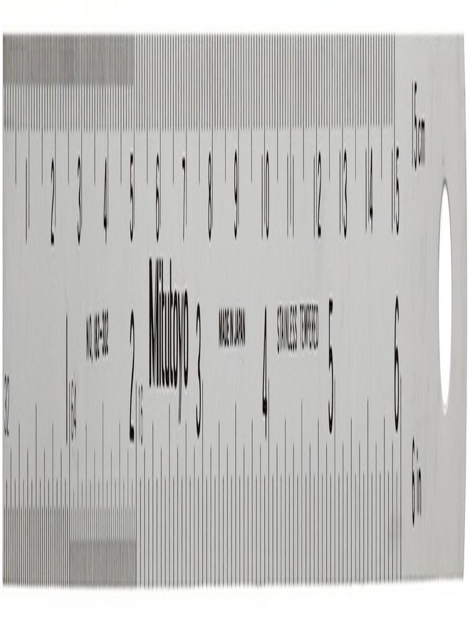 Mitutoyo 182-302, 6"/150mm Semi-Flexible Rule, (1/16, 1/32, 1/64", 1mm, 0.5mm), 5/8" Wide, Satin Chrome, Engraved Front Side Only