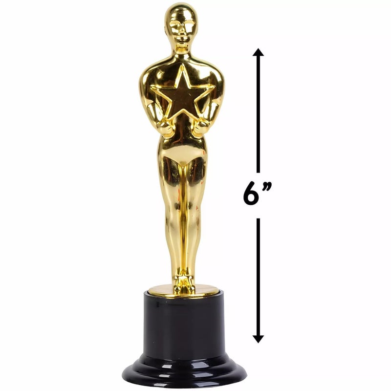 Rhode Island Novelty 6 inch Plastic Gold Movie Award Statue, One Per Order - Image 4