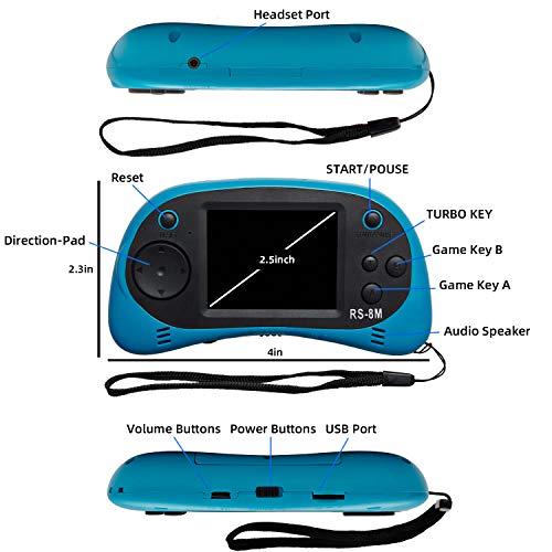 EASEGMER Kids Handheld Portable Video Game Player with 200 Games - 16 Bit 2.5 Inch Screen Mini Retro Electronic Machine for Boys Girls - Image 3