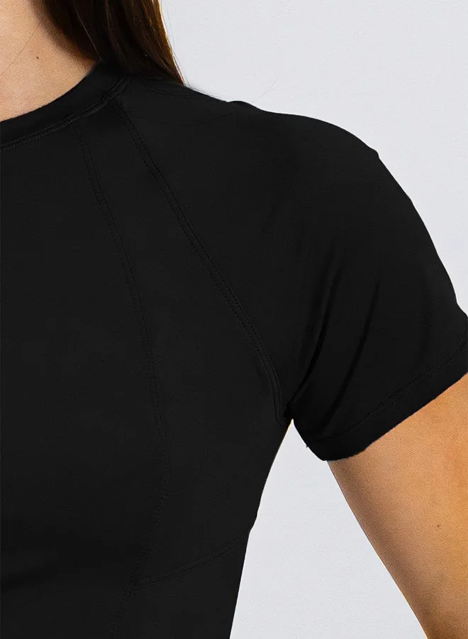 Shapes BLACK SOFT CROP TOP for Women | Best Price UAE