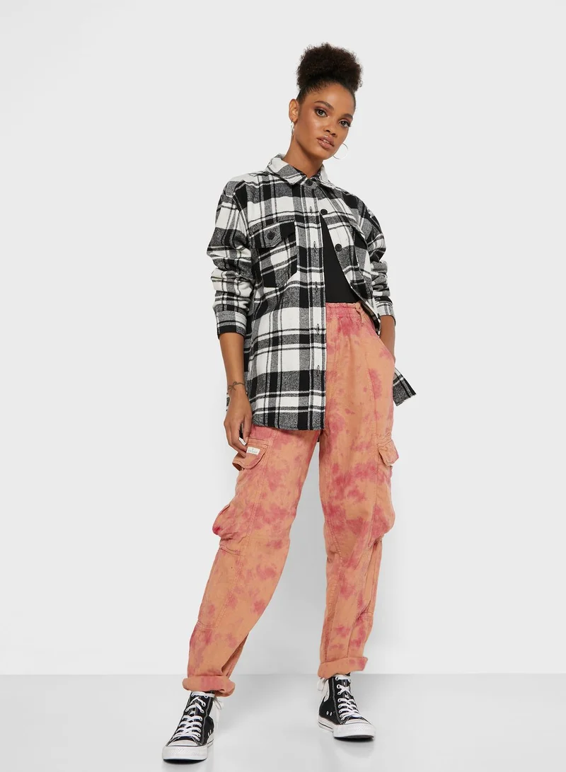 URBAN OUTFITTERS Ruched Waist Tie Dye Pants