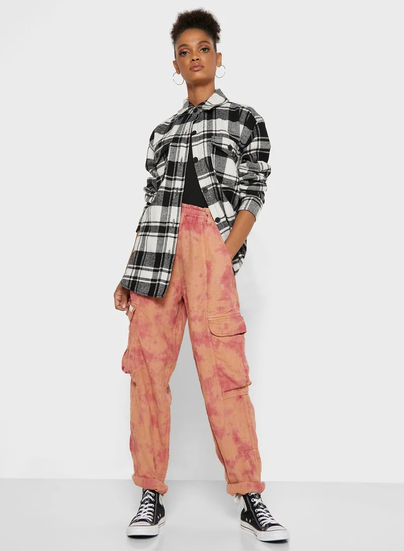 URBAN OUTFITTERS Ruched Waist Tie Dye Pants