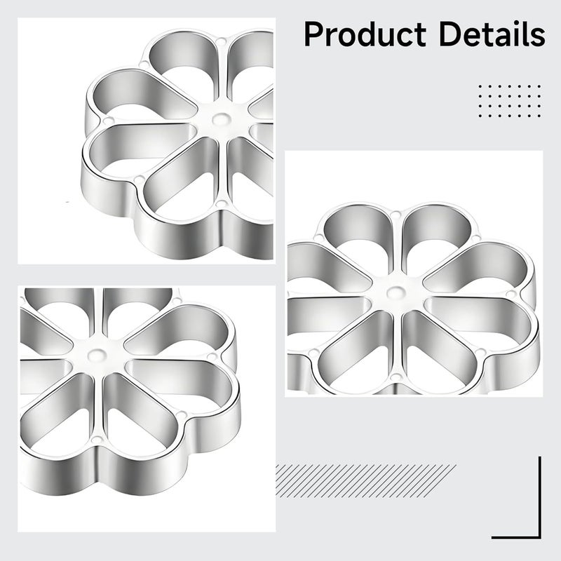 4 Pcs Rosette Iron Set with 3 Bunuelos Molds, Stainless Steel Frying Tool, Easy Clean, for Mexican Fried Cookies - Image 5