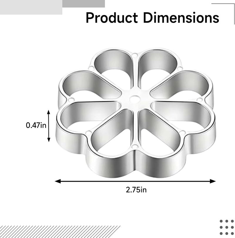 4 Pcs Rosette Iron Set with 3 Bunuelos Molds, Stainless Steel Frying Tool, Easy Clean, for Mexican Fried Cookies - Image 2