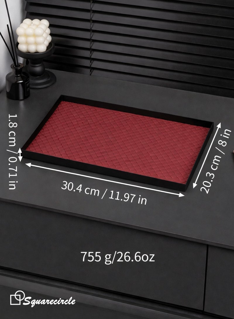 دائرة مربعة صينية ديكور عصرية للمنزل – منظم أنيق للمجوهرات والمفاتيح والشموع، مناسبة للمدخل وغرفة المعيشة - Image 5