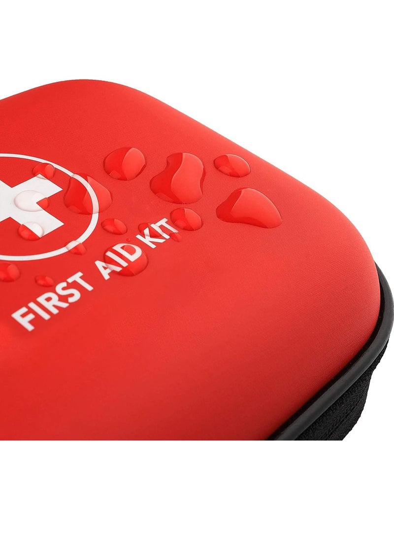 First Aid Kit for Home Hiking Camping Outdoor Sport, 104-Pieces Survival Supplies Emergency Kit, Mini Gear Bag with Basic First-aid Essentials for Emergency Cases