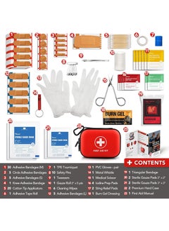 MileMelo First Aid Kit for Home Hiking Camping Outdoor Sport, 104-Pieces Survival Supplies Emergency Kit, Mini Gear Bag with Basic First-aid Essentials for Emergency Cases  - Image 3