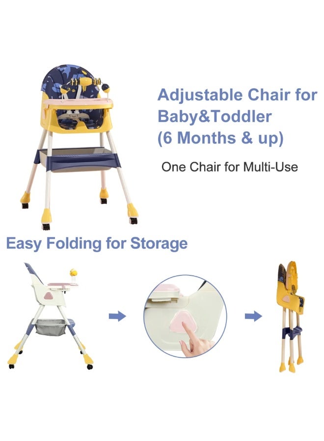 كرسي طعام مرتفع  للأطفال- 2 مستوي H602 - Image 3