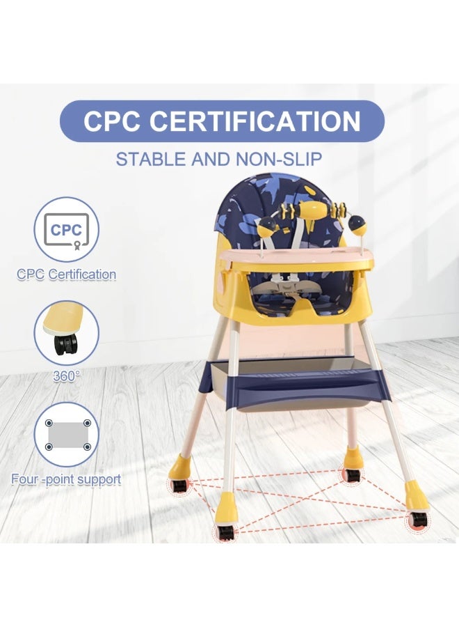 كرسي طعام مرتفع  للأطفال- 2 مستوي H602 - Image 4