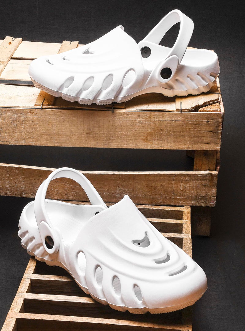 BERSACHE Stylish Clog Sole For Men -White,7 UK - Image 5